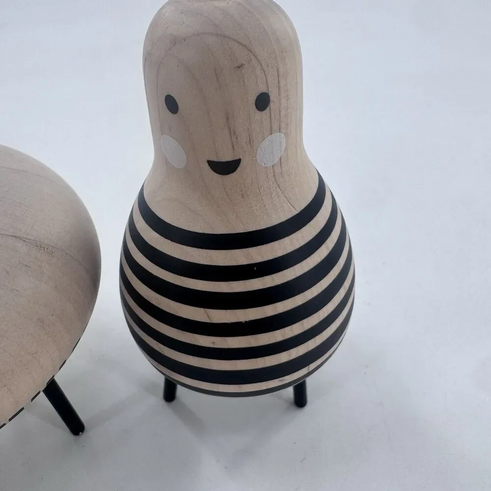 SET of 3 Ikea DVÄRGTALL DVARGTALL Decorative Figures Figurines Wood Ships Fast